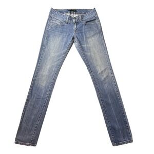 Levi's 524 Jeans Womens 27 Blue Too Superlow Skinny Low Rise Stretch Denim Y2K